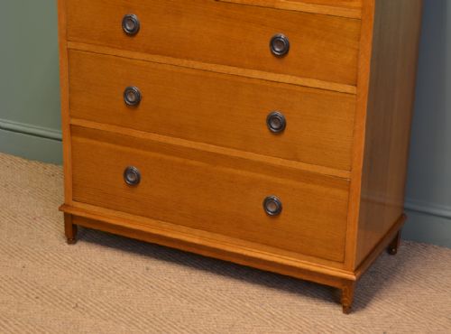 fig 1. Stunning Golden Oak Edwardian Antique Chest Of Drawers