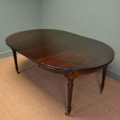 Quality Edwardian Walnut Antique Extending Dining Table by Selbat