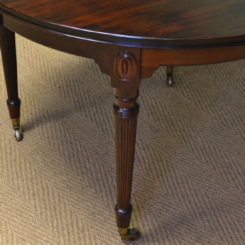 fig 2. Quality Edwardian Walnut Antique Extending Dining Table by Selbat