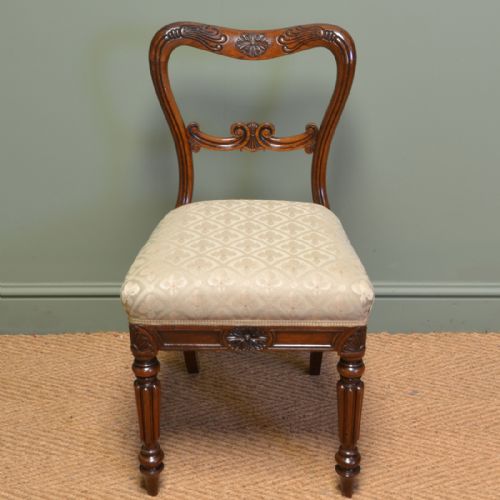 fig 1. Spectacular Set Of Six Gillows Rosewood Antique William IV Dining Chairs