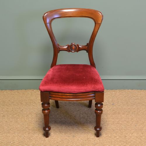 fig 1. Beautiful Set of Eight Victorian Balloon Back Antique Dining Chairs
