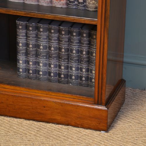 fig 1. Quality Victorian Walnut Antique Open Bookcase