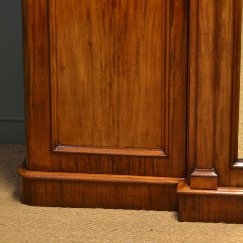 fig 1. Spectacular William IV Break Fronted Figured Mahogany Antique Triple Wardrobe