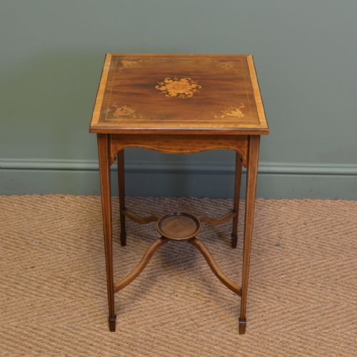 Stunning Edwardian Inlaid Antique Walnut Occasional Table