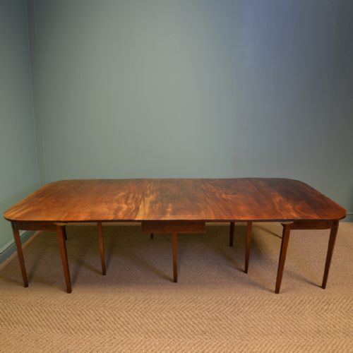 Large Georgian Country House Extending Mahogany Antique Dining Table