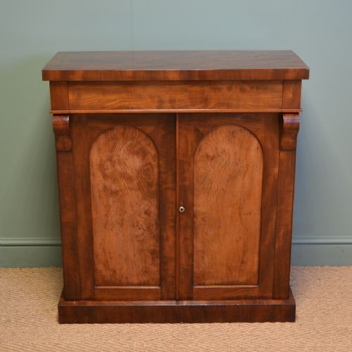 Remarkable Regency Figured Mahogany Antique Chiffonier / Cupboard