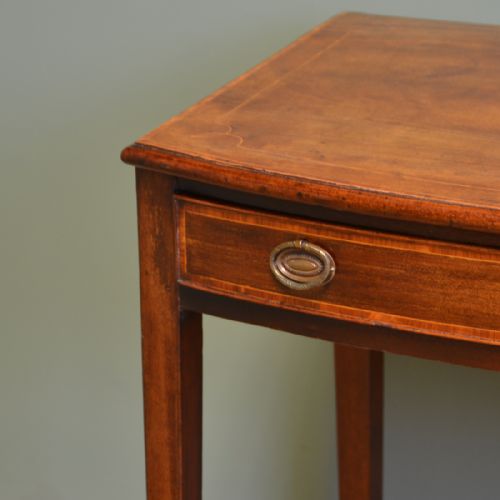 fig 1. Elegant Country Victorian Mahogany Antique D End Side Table
