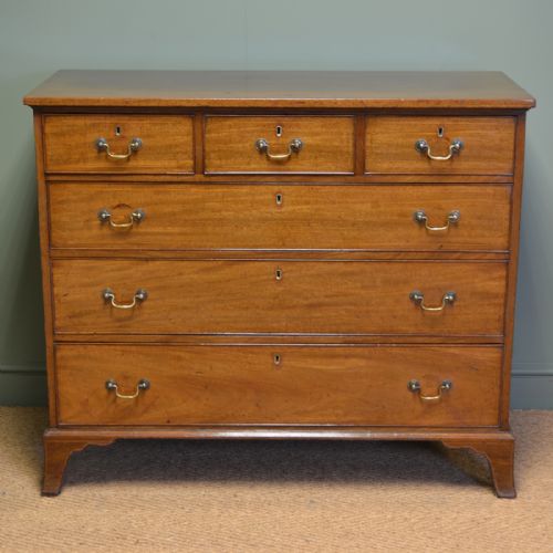 Charming Country Georgian Mahogany Antique Chest of Drawers