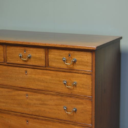 fig 1. Charming Country Georgian Mahogany Antique Chest Of Drawers