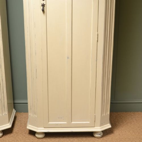 fig 1. Unusual Pair of Painted Art Deco Antique Wardrobes