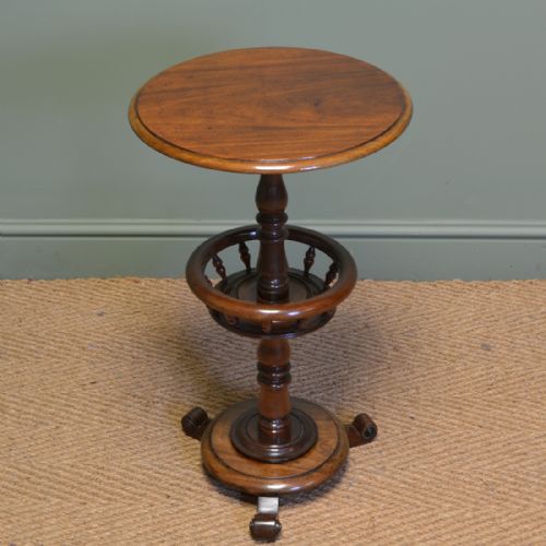 Unusual Victorian Mahogany Antique Occasional Ladies Table