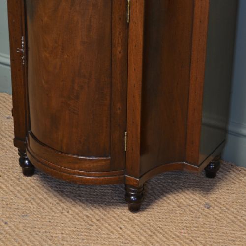 fig 1. Unusual Small Bow Fronted Antique Mahogany Victorian Side Cabinet