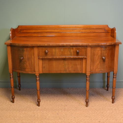 Fine Quality Mahogany Regency Bow Fronted Antique Sideboard