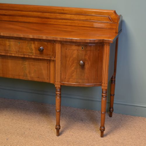 fig 1. Fine Quality Mahogany Regency Bow Fronted Antique Sideboard