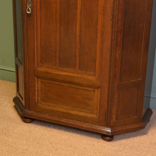 fig 1. Superb Quality Gillows Antique Victorian Oak Hall Wardrobe