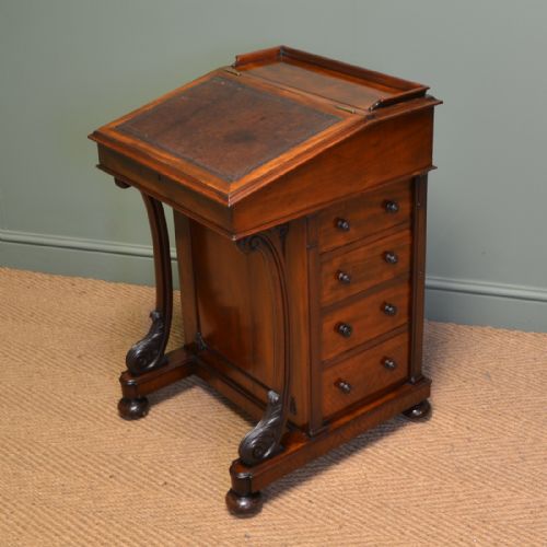 
Fine Quality Victorian Mahogany Antique Davenport / Writing Desk
