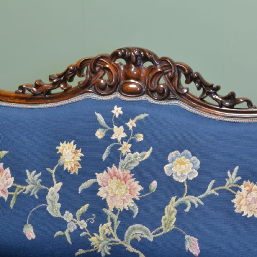 fig 2. Fine Quality Victorian Walnut Antique Small Settee