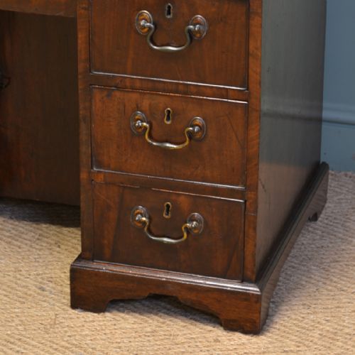 fig 1. George III Antique Figured Mahogany Antique Desk