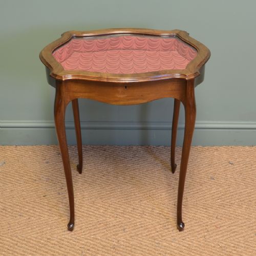 Elegant Edwardian Walnut Antique Bijouterie Table