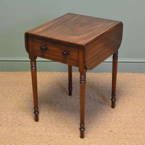 
Beautiful Regency Figured Mahogany Small Antique Sofa Table
