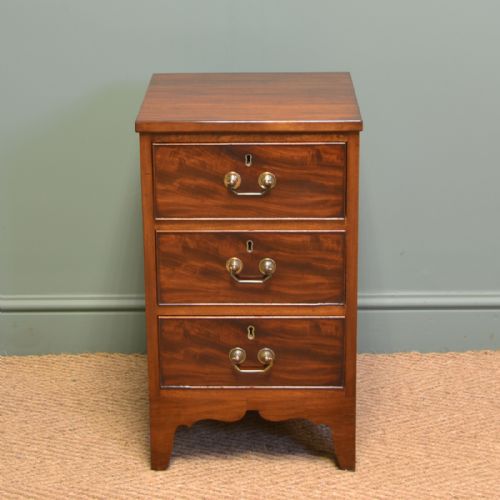 
Small Edwardian Figured Mahogany Antique Chest of Drawers
