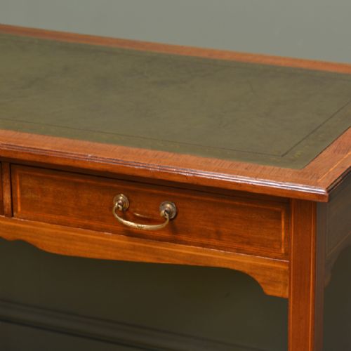 fig 1. Elegant Edwardian Inlaid Mahogany Antique Writing Table