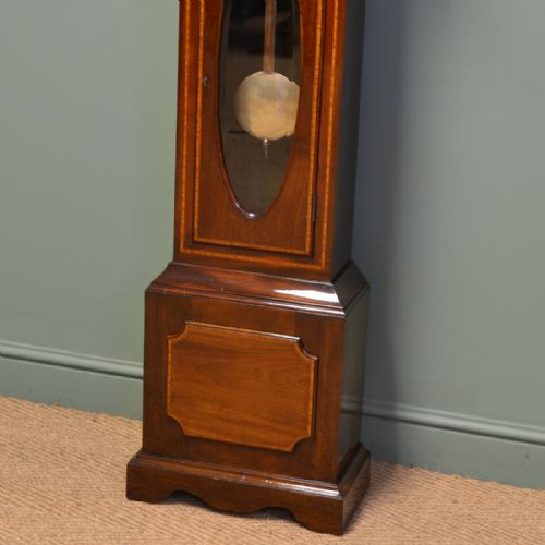 fig 1. High Quality Inlaid Mahogany Antique Victorian Grandfather Clock