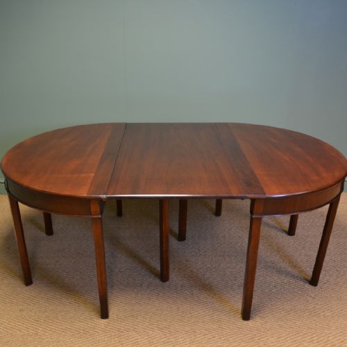 Georgian Mahogany D End Antique Dining Table