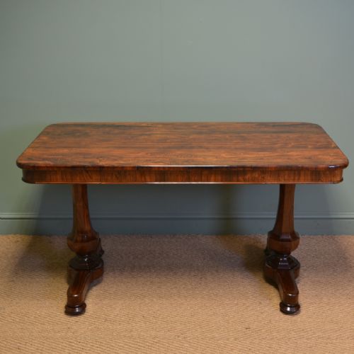Large Spectacular Regency Rosewood Antique Writing Table
