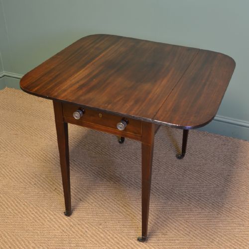 Fine Quality Regency Mahogany Antique Small Drop Leaf Table