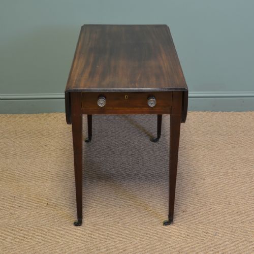 fig 1. Fine Quality Regency Mahogany Antique Small Drop Leaf Table