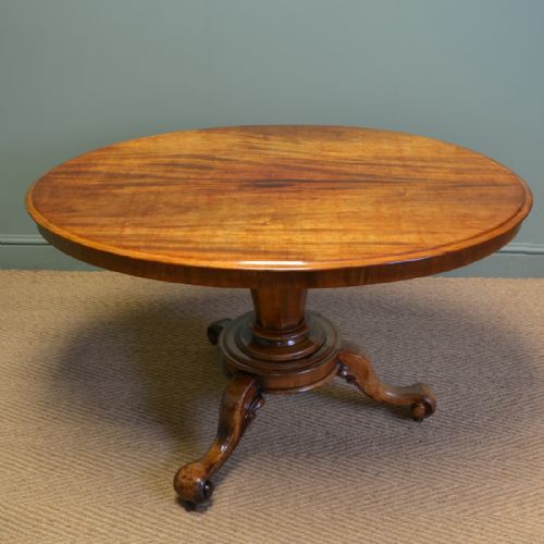 Warm Mahogany Oval Antique Victorian Dining Table