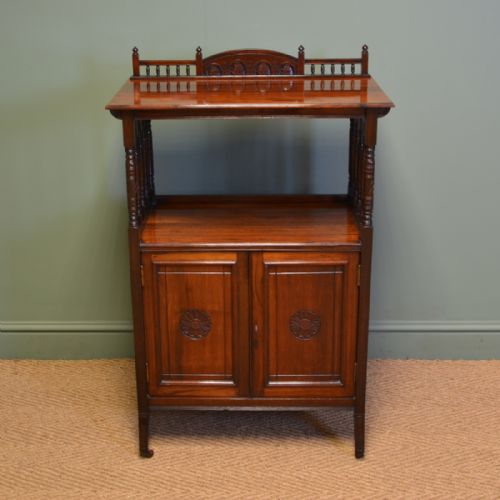 Striking Victorian Arts & Crafts Rosewood Antique Cabinet