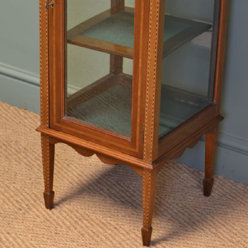 fig 1. Spectacular Fine Edwardian Unusual Walnut Display Cabinet