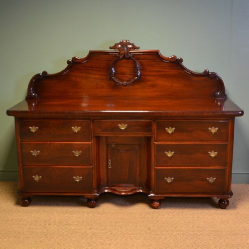 Large Figured Mahogany Quality Antique Victorian Sideboard