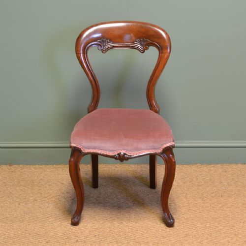 fig 1. Quality Set of Four Victorian Mahogany Antique Dining Chairs