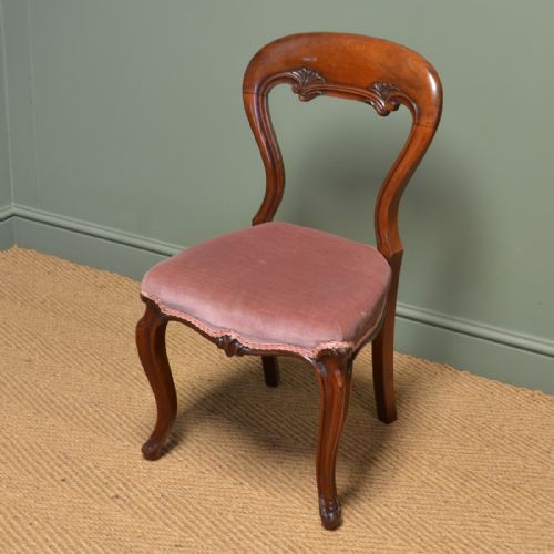 fig 2. Quality Set of Four Victorian Mahogany Antique Dining Chairs