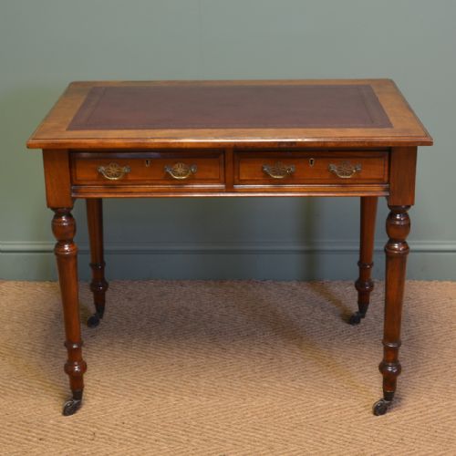 High Quality Jas Shoolbred & Co Victorian Walnut Antique Writing Table