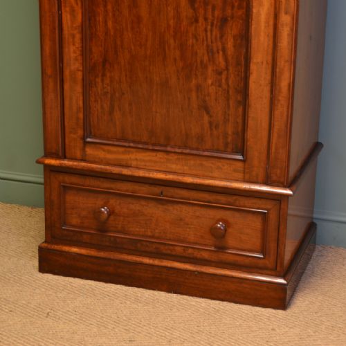 fig 1. Stunning Victorian Figured Mahogany Antique Single Wardrobe