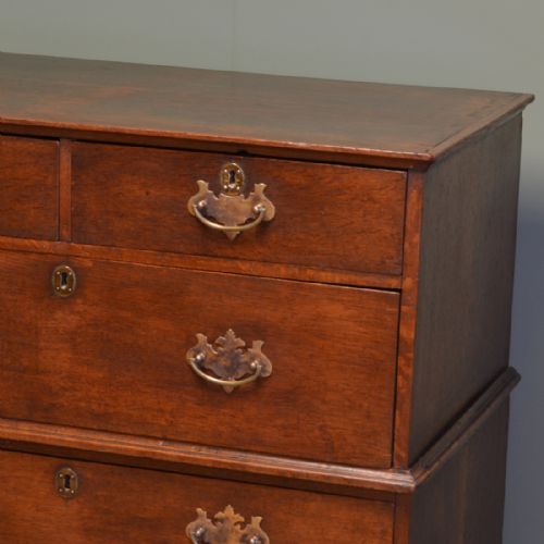fig 1. Early Eighteenth Century Period Oak Country House Antique Chest Of Drawers
