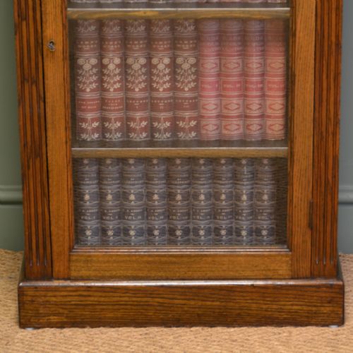 fig 1. Small Edwardian Glazed Oak Antique Bookcase