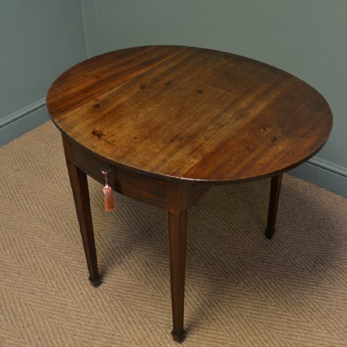 Regency Mahogany Country House Antique Drop Leaf Table