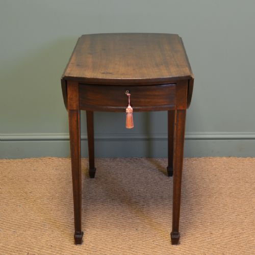 fig 1. Regency Mahogany Country House Antique Drop Leaf Table
