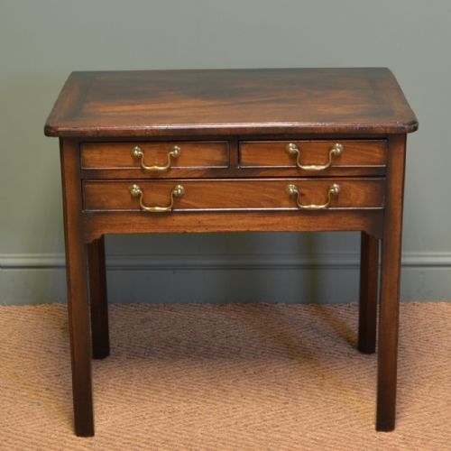 Eighteenth Century Mahogany Antique Low Boy / Side Table
