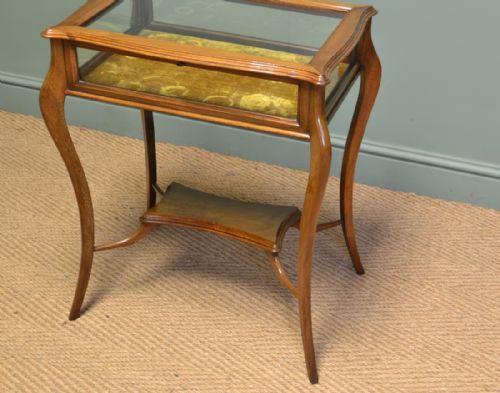 fig 1. Fine Quality Walnut Victorian Antique Bijouterie Table