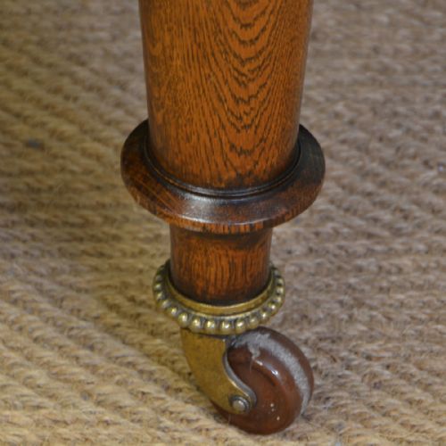 fig 2. Solid Oak Victorian Extending Wind Out Dining Table By Richardson Leeds