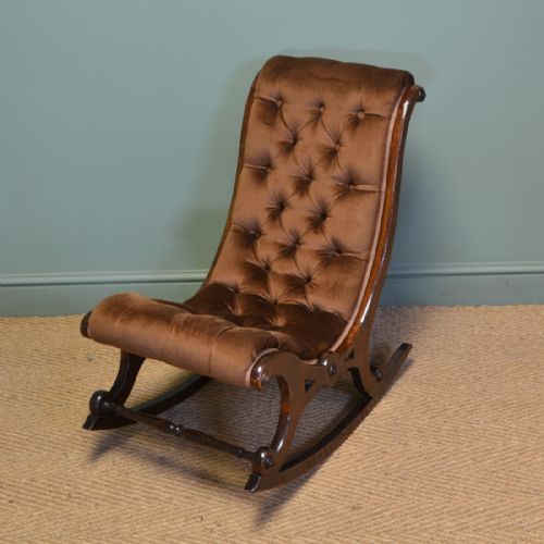 Victorian Mahogany Antique Side / Rocking Chair