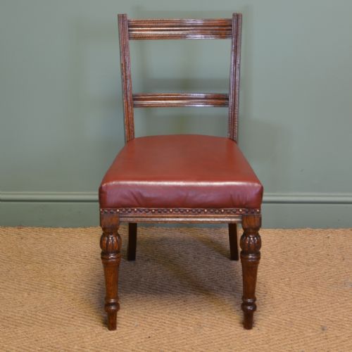 fig 1. Quality Set of Four Victorian Oak Antique Dining Chairs