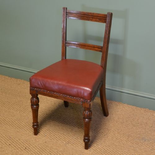 fig 2. Quality Set of Four Victorian Oak Antique Dining Chairs