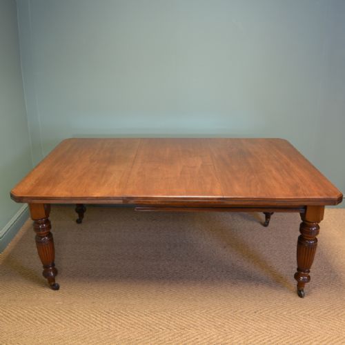 Quality Victorian Walnut Antique Dining Table by Jas Shoolbred